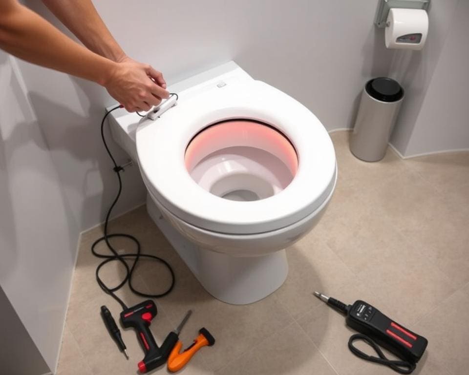 Installatie elektrische wc-bril