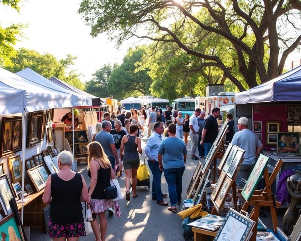 kunstmarkten en lokale kunstenaars