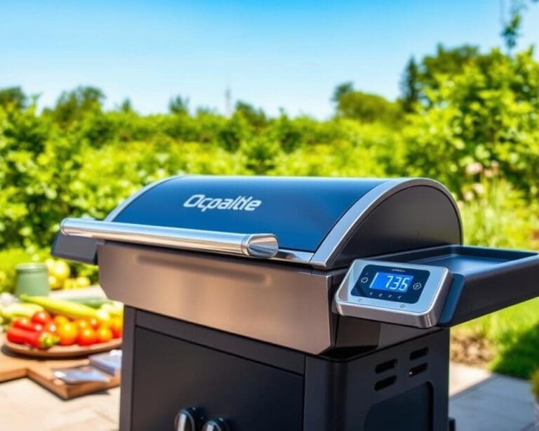 Elektrische BBQ’s met een temperatuurweergave in het handvat