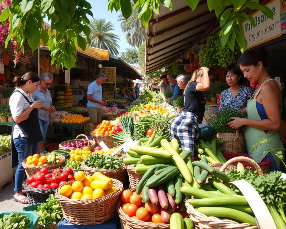 Voordelen van biologisch eten bij lokale markten