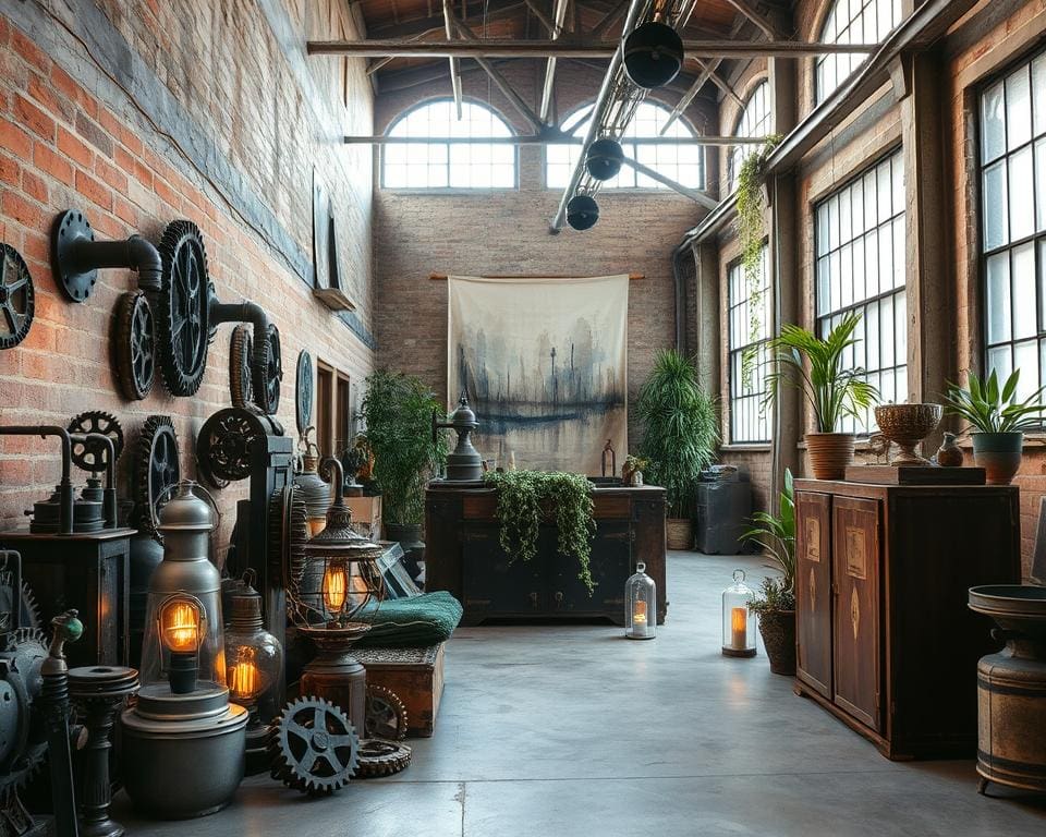 Hoe breng je decoratie aan in een industriële ruimte?