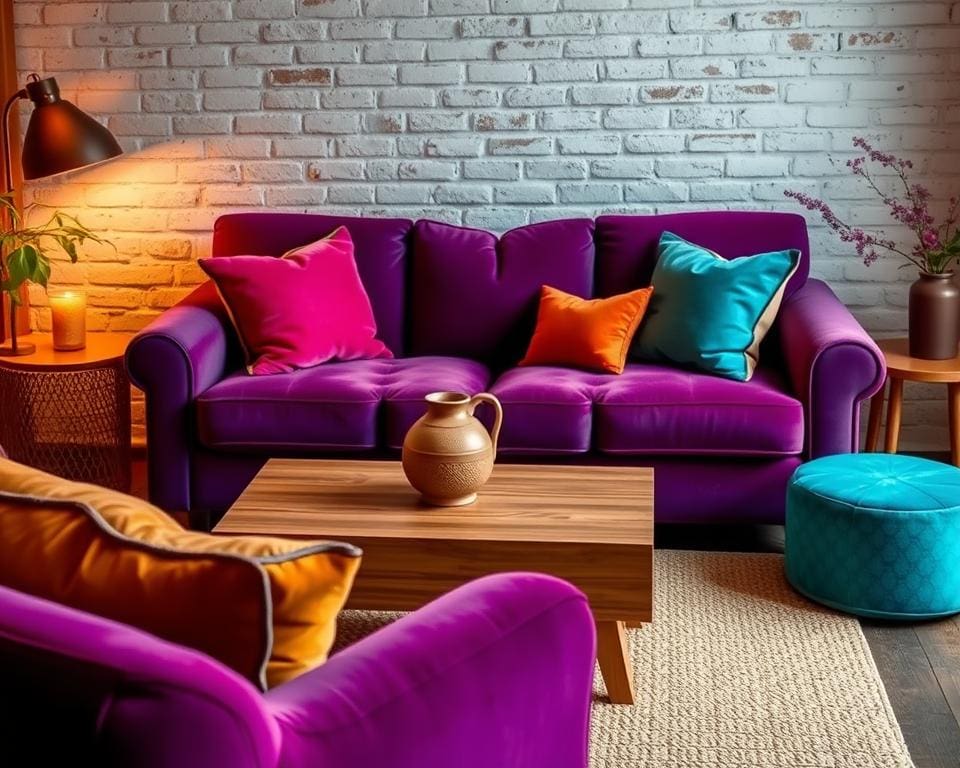Interieur consistentie met kleuren en texturen