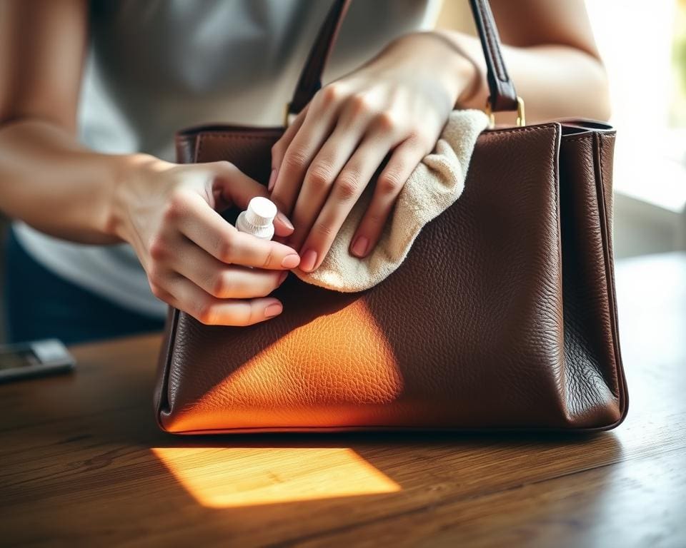 Leren handtas verzorgen