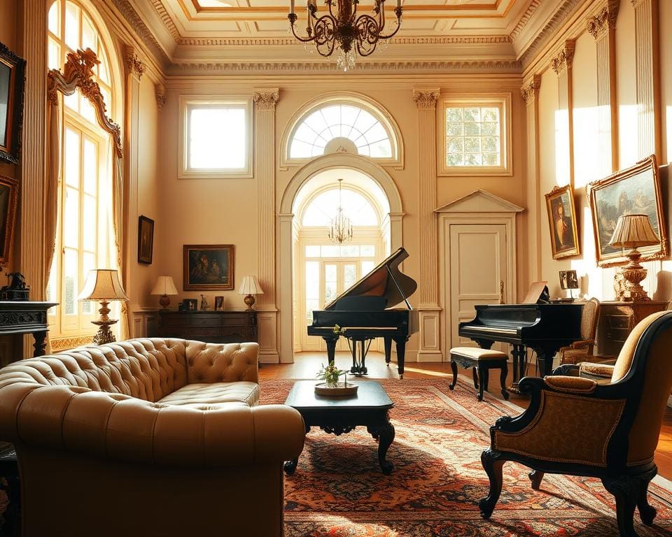 Wat zijn typische vormen in een klassiek interieur?
