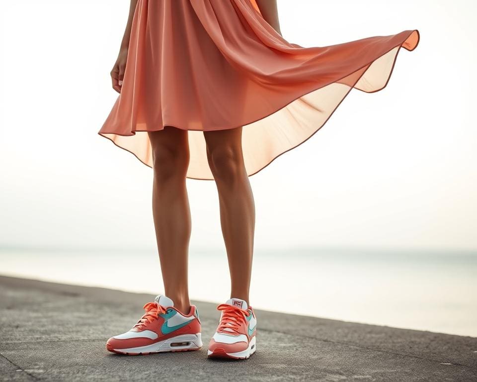 kleurcombinaties sneakers jurk