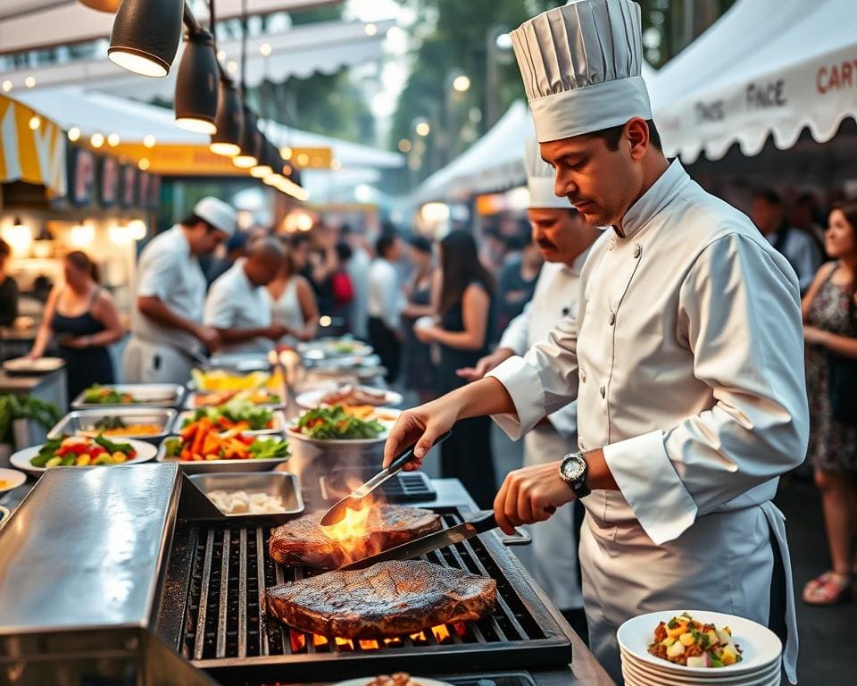 Hoe werkt een chef bij een foodfestival?