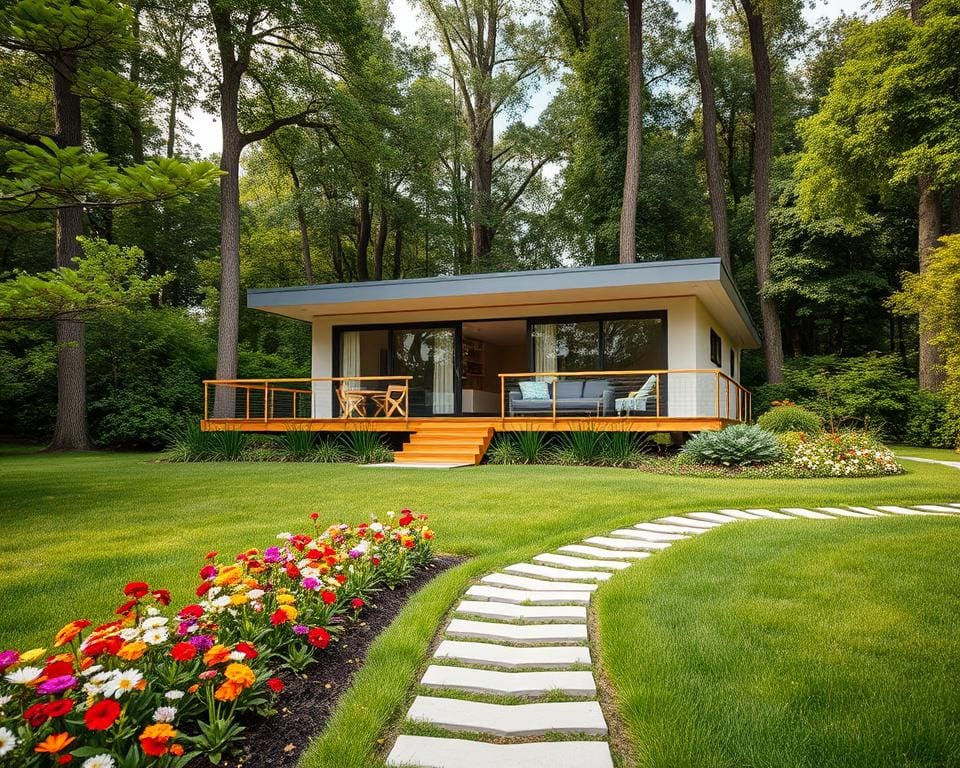 woning in tuin