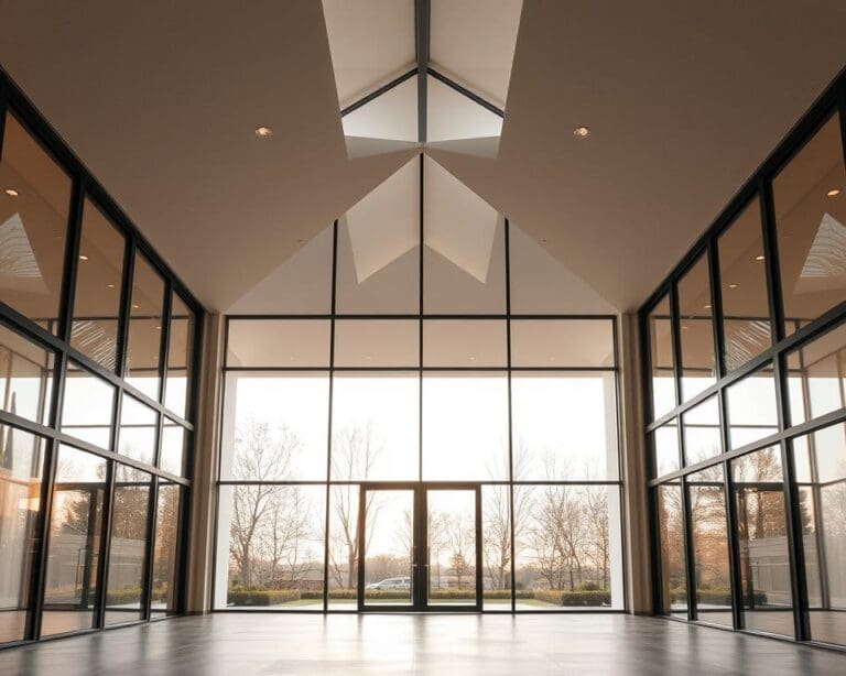 Glazen deuren die licht doorlaten en ruimte creëren