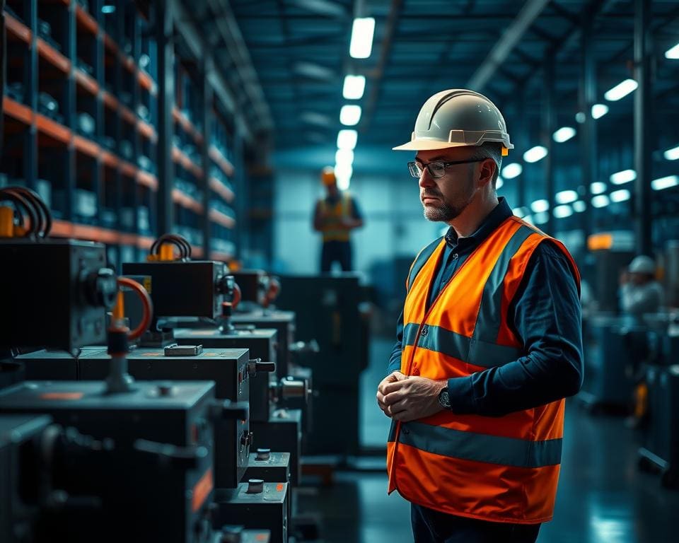 Veiligheidsinspecteur op industriële locaties
