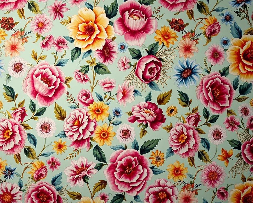 bloemenbehang