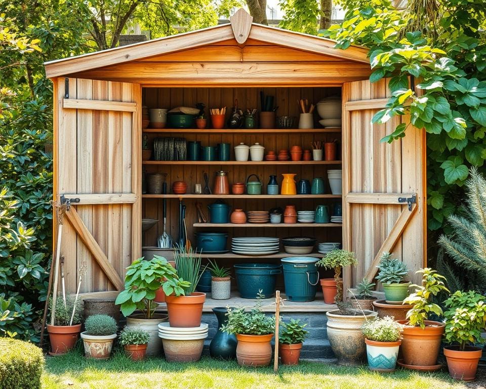 Opbergoplossingen voor in de tuin
