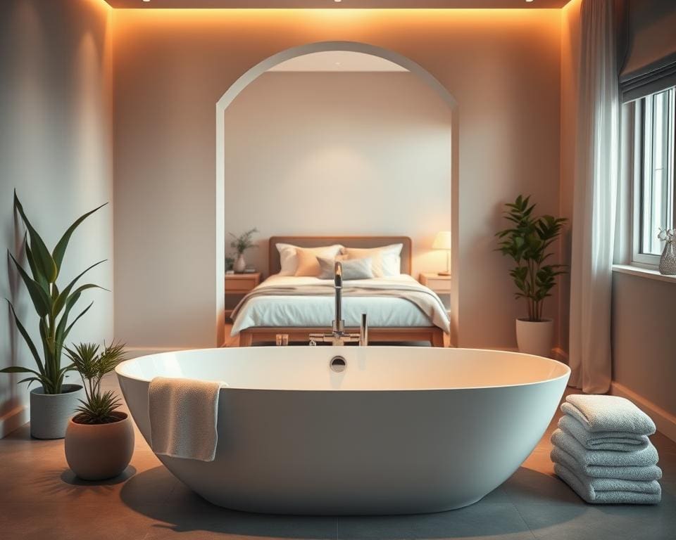 Hoe breng je harmonie tussen badkamer en slaapkamer?