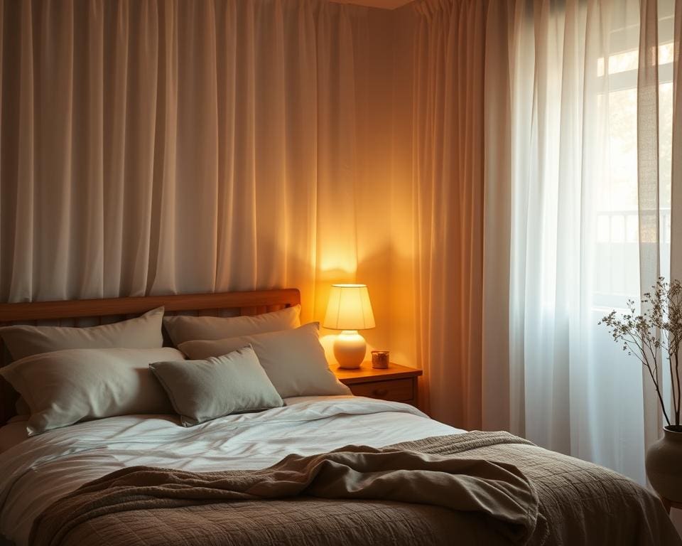 Op welke manier geef je de slaapkamer een zachte gloed?
