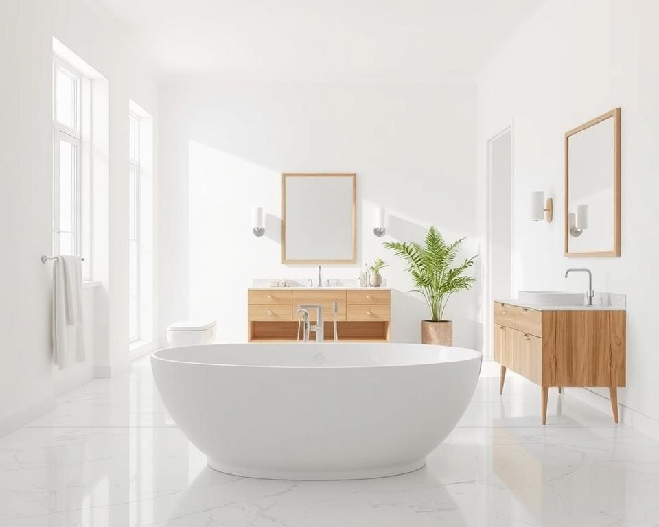 Waarmee geef je karakter aan een witte badkamer?