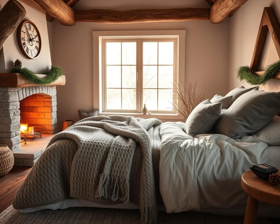 Waarmee maak je een slaapkamer knus in de winter?