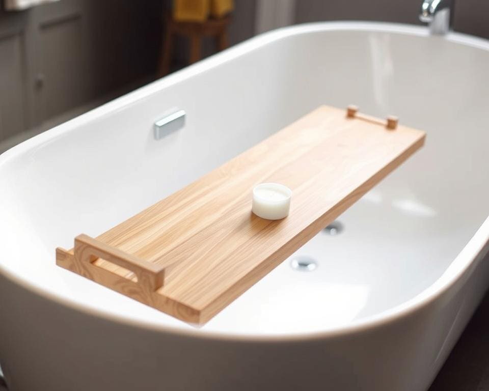 Wat maakt een houten badplank praktisch?