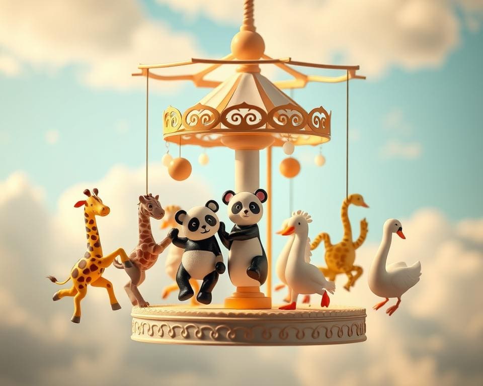 Wat maakt een muziekmobiel met dierenthema zo geliefd?