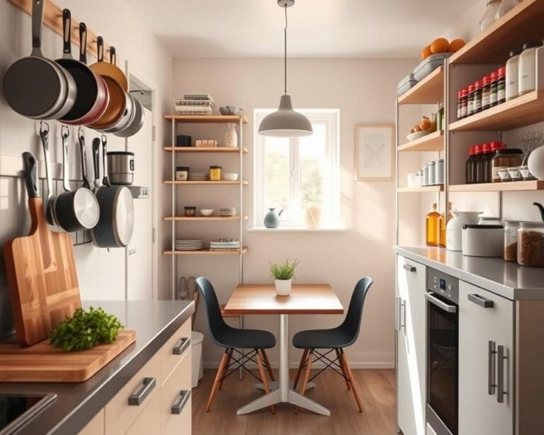 Hoe richt je een kleine keuken overzichtelijk in?