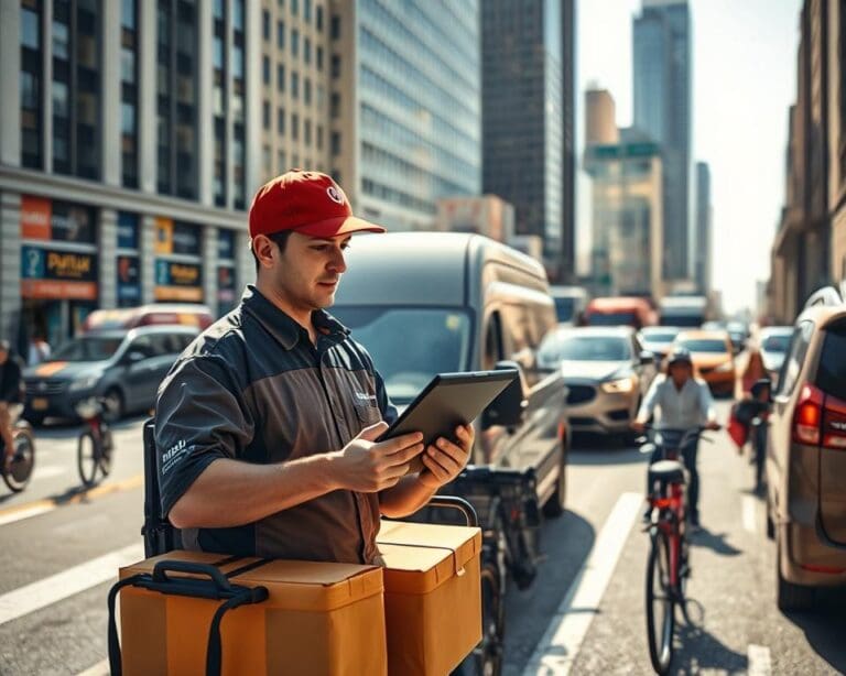 Wat doet een pakketbezorger bij drukke routes?