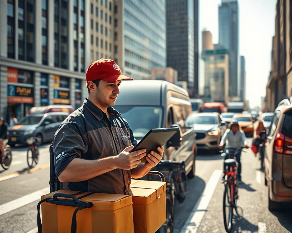 Wat doet een pakketbezorger bij drukke routes?