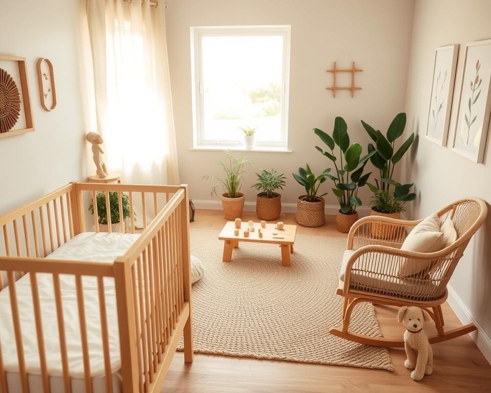 Babykamer inrichten met natuurlijke materialen