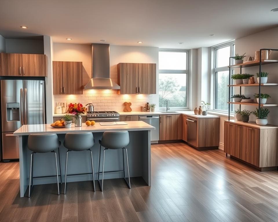 Hoe richt je een open keuken praktisch in?