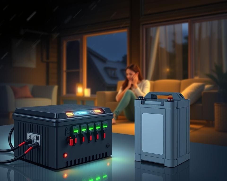 Hoe werkt een noodstroom accu bij stroomuitval?