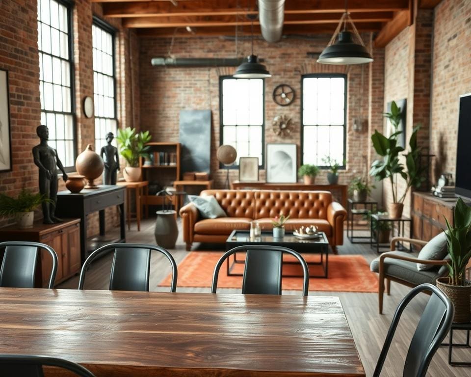 industrieel interieur meubels