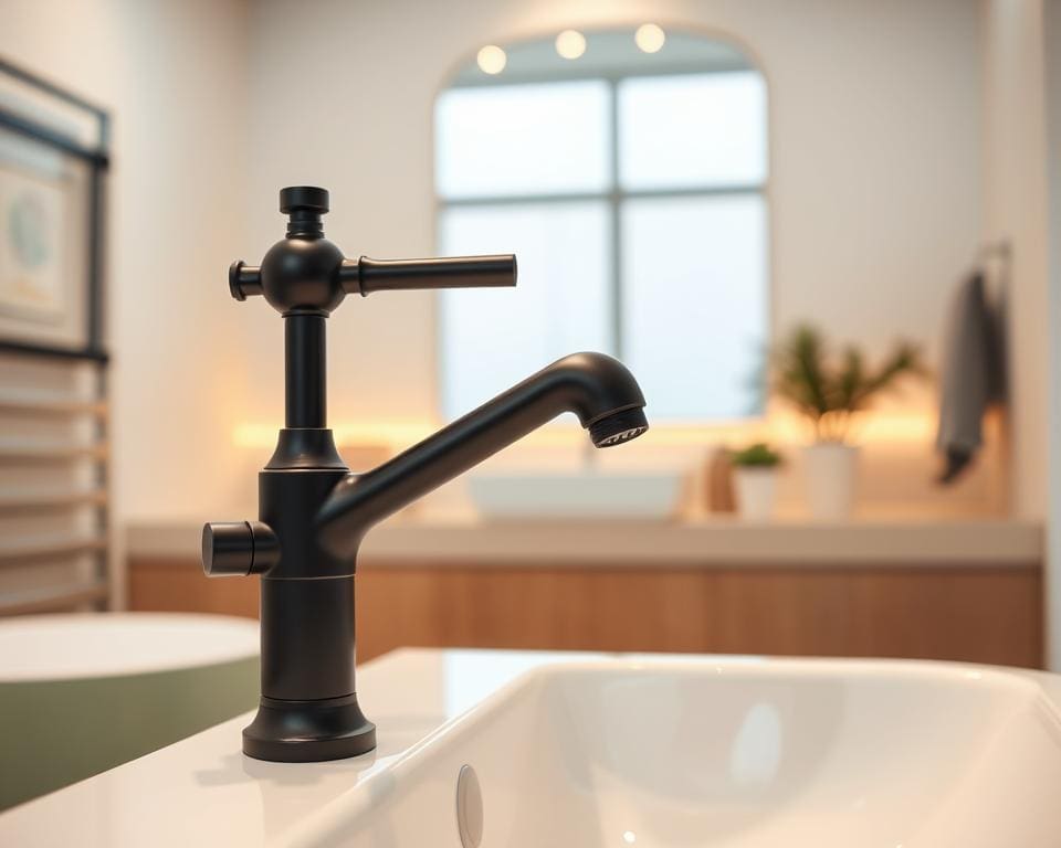zwarte kranen badkamer