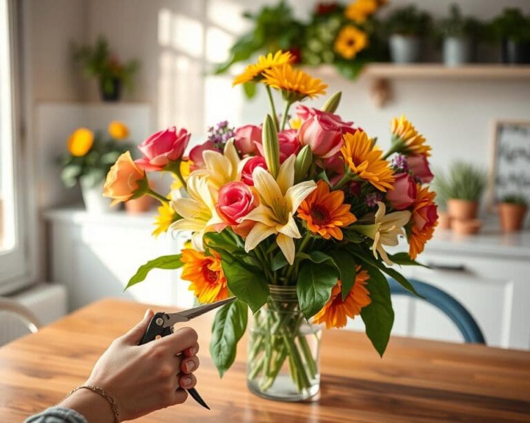 bloemen verzorgen