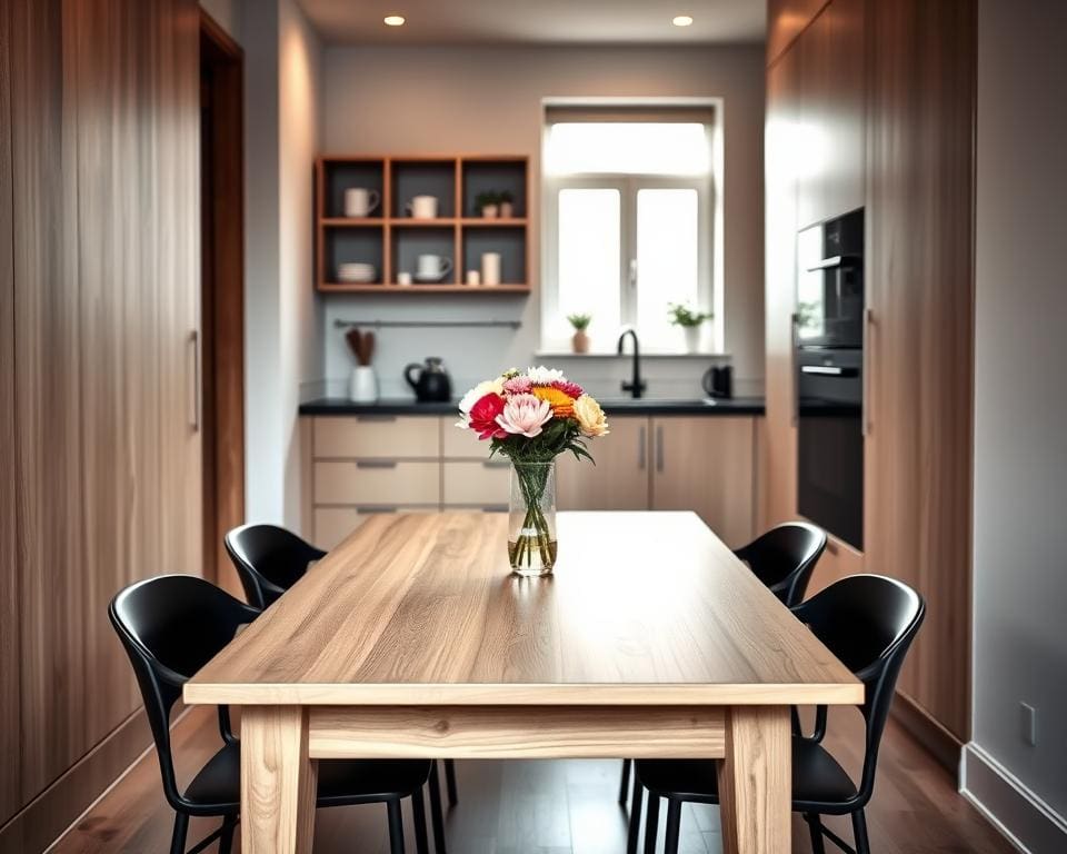eettafel smalle woonkeuken