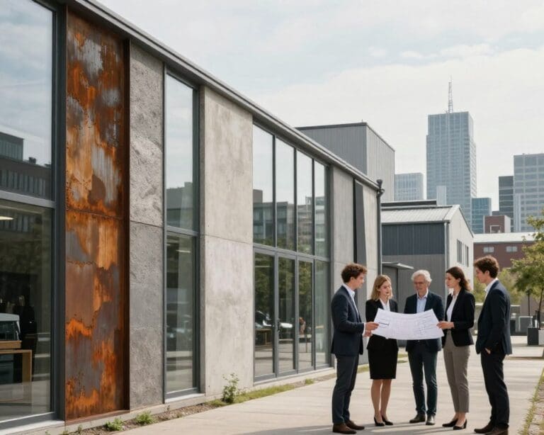gevelmaterialen industriële gebouwen